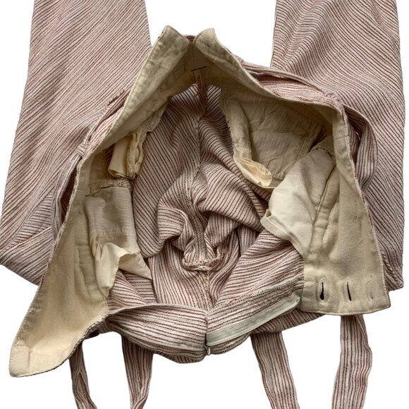 Free People Rumors Yarn Dye Harem Pants 0 Striped Cropped Belted High Waist - Picture 6 of 12